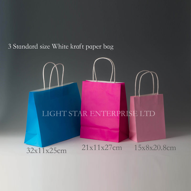 LS3003-White small Kraft paper bag Bag