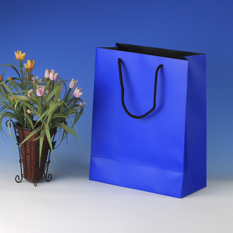 LS6001-Blue Matt Large paper Giftbag: Price @US$0.48/MOQ:3,000pcs