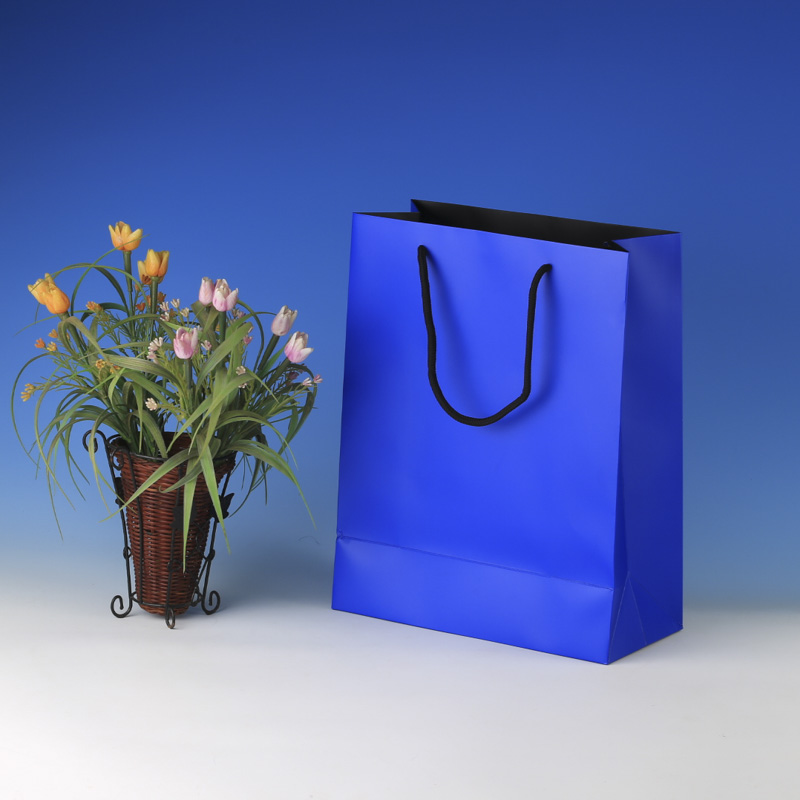 LS6002-Blue Matt Med paper Giftbag: Price @US$0.38/MOQ:3,000pcs