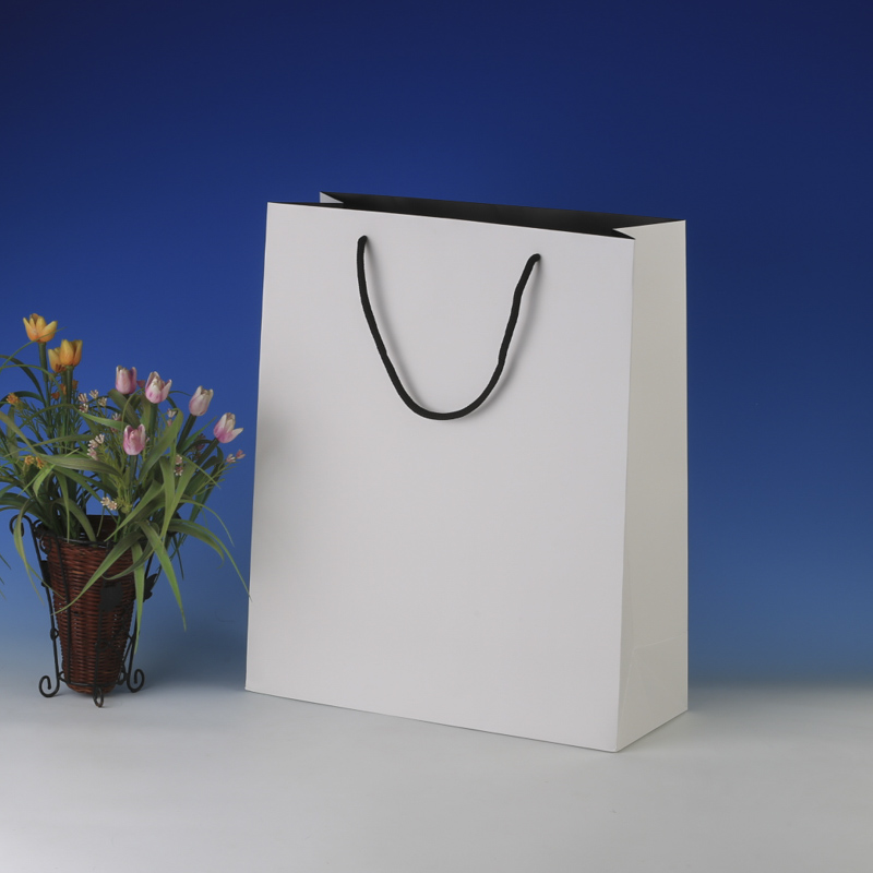 LS6007-White Matt Large paper Giftbag: Price @US$0.48/MOQ:3,000pcs