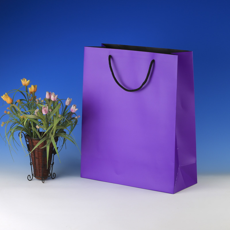 LS6009-Purple Matt Large paper Giftbag: Price @US$0.48/MOQ:3,000pcs