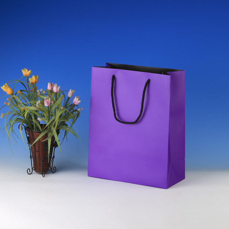 LS6010-Purple Matt Med paper Giftbag: Price @US$0.38/MOQ:3,000pcs
