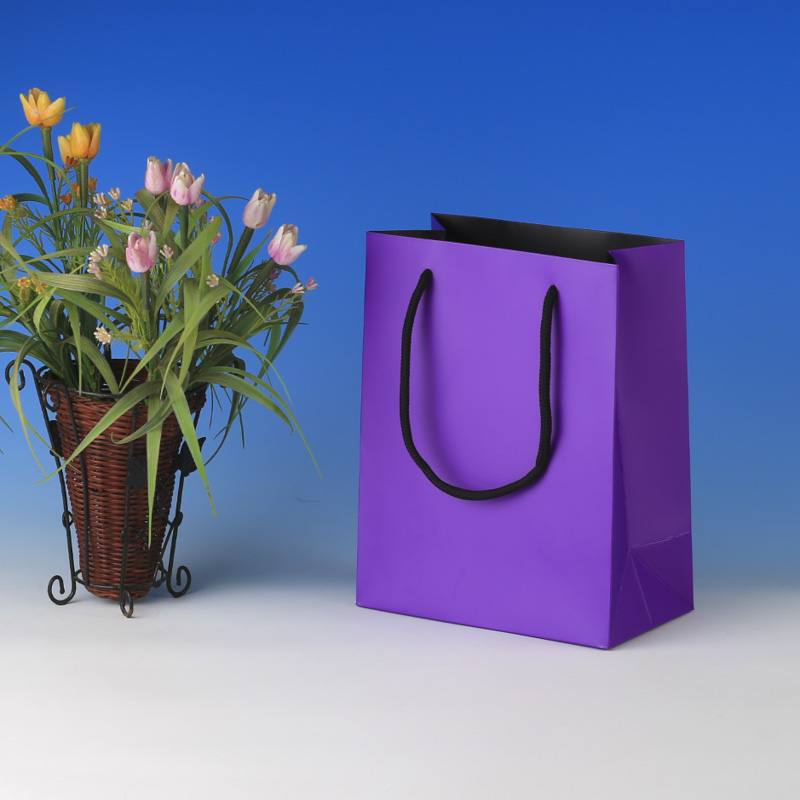 LS6011-Purple Matt Small paper Giftbag: Price @US$0.295/MOQ:3,000pcs