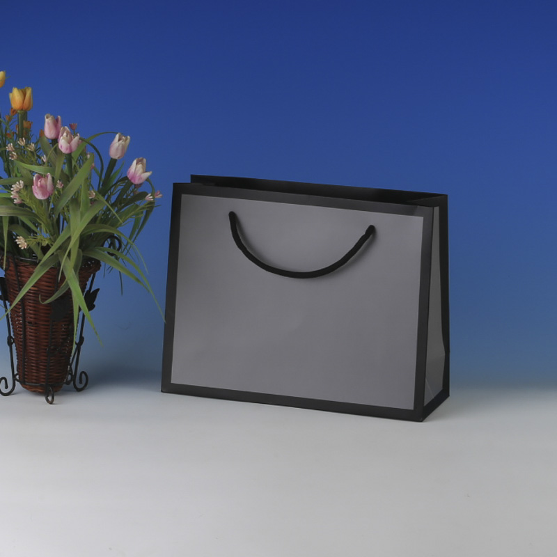 LS6060- Small Matt Grey Boutique bag @US0.32 MOQ:3,000pcs